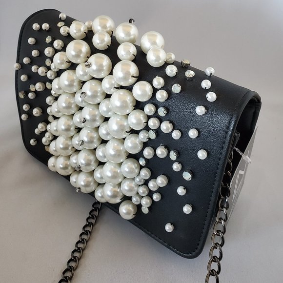 INZI Pearl & Rhinestone Studded Purse - Picture 5 of 8